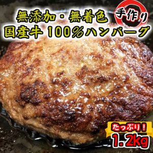 国産牛肉100％！ハンバーグ 1.2kg