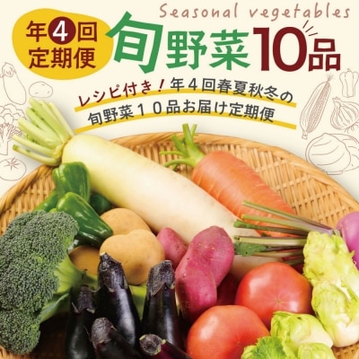 レシピ付き! 年4回春夏秋冬の旬野菜10品お届け野菜定期便