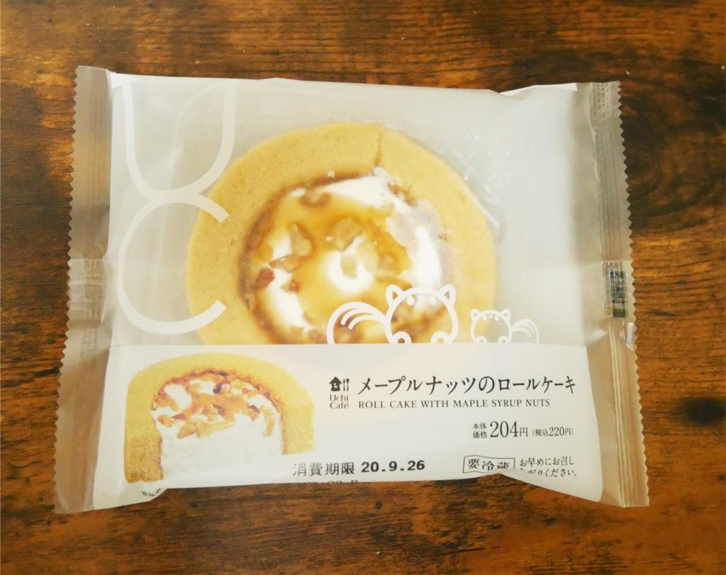 メープルナッツのロールケーキパッケージ